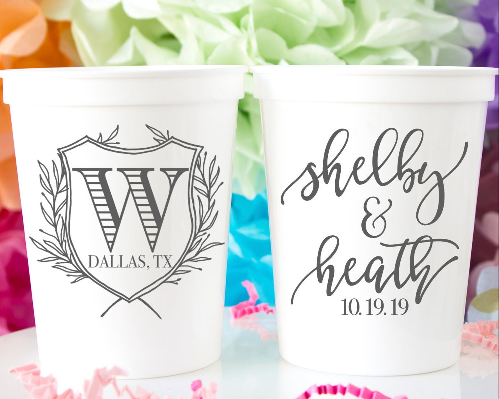 Party Favor Cups Wedding Favors Personalized Cups Custom Etsy