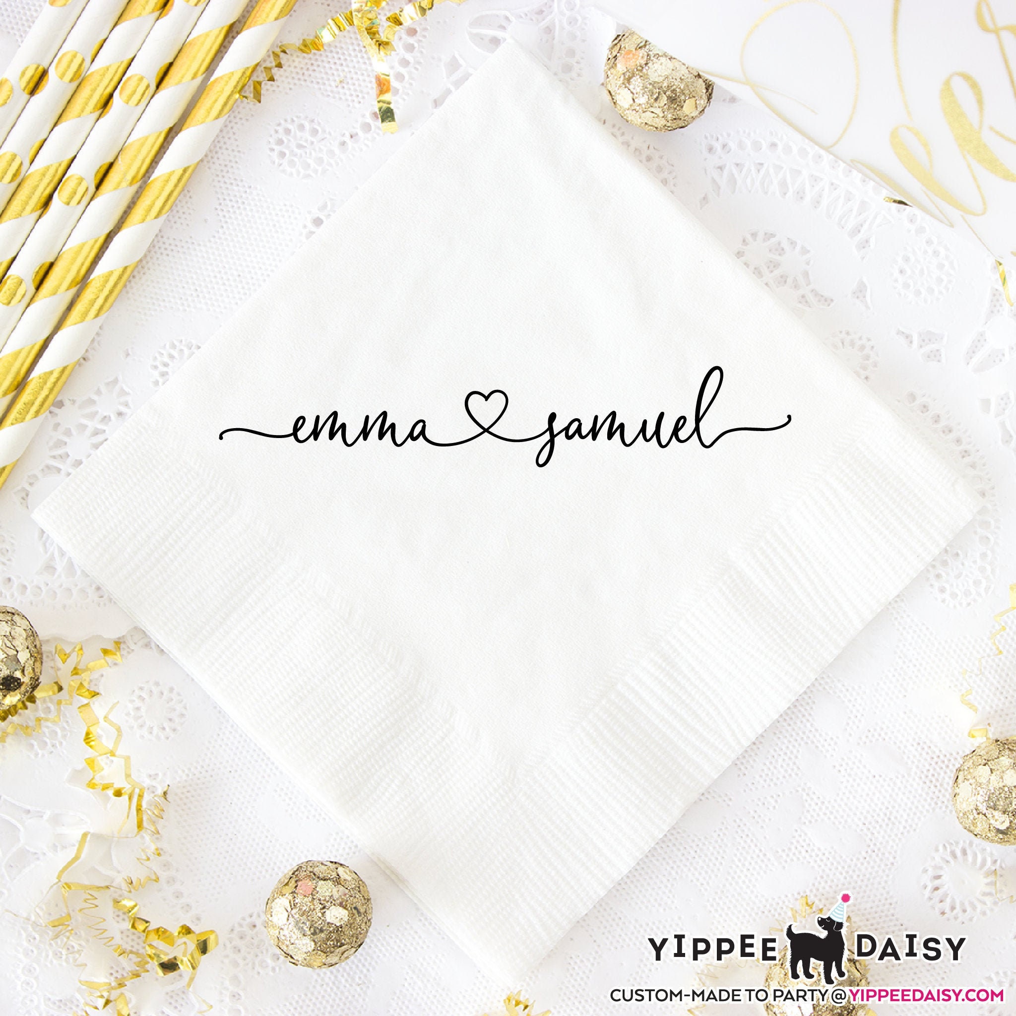 Personalized Napkins Engagement Party Napkins Custom Wedding Etsy