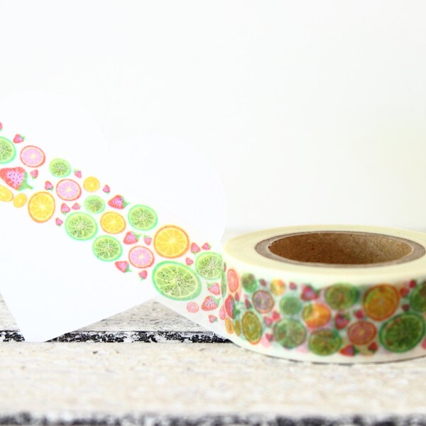 Washi Tape, Fruit Washi Tape, Planner Tape, Planner Sticker, Decorative Tape, Planner Accessories, Embellishment, Packaging, Gift Wrap