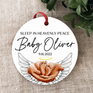 Sleep in Heavenly Peace Baby Memorial Ornament Miscarriage Pregnancy ...