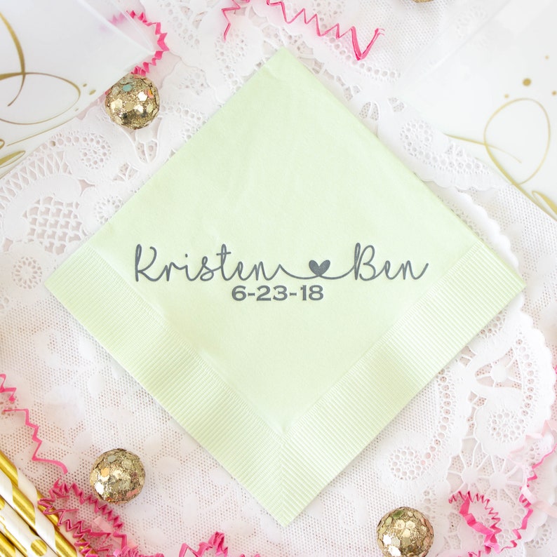 Wedding Napkins Personalized Napkins Custom Napkins Event Etsy