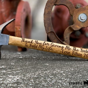 Birthday Gift for Dad Father&#39;s Day Gift Personalized Hammer Custom Hammer Personalized Tools Best Dad Gift Engraved Hammer Wooden Hammer