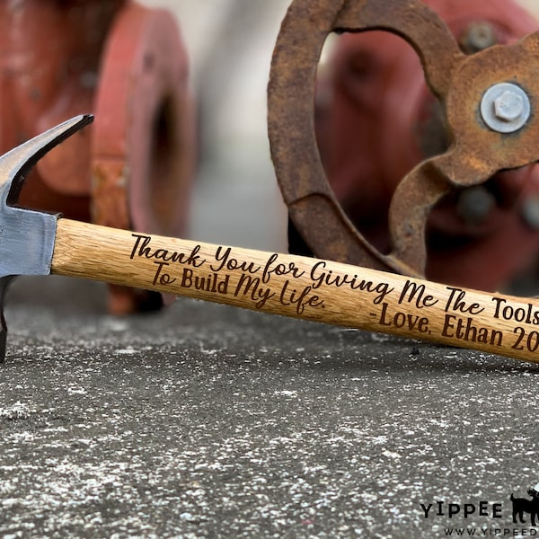 Birthday Gift for Dad Father's Day Gift Personalized Hammer Custom Hammer Personalized Tools Best Dad Gift Engraved Hammer Wooden Hammer