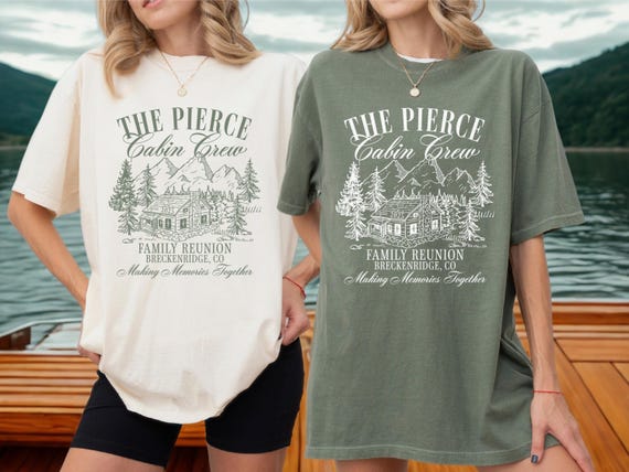 Cabin Family Reunion Shirts Cabin Crew Family Reunion Shirt Vacation Camping Trip Tee Mountain T-Shirts Personalized Family Trip Shirts
