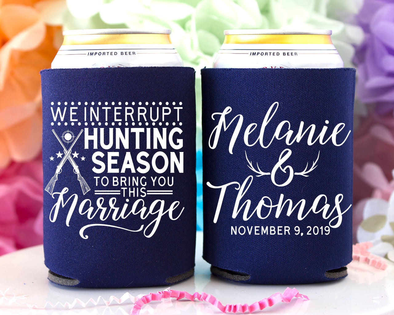 Personalized Hunting Wedding Favors Sports Wedding Gift Can | Etsy