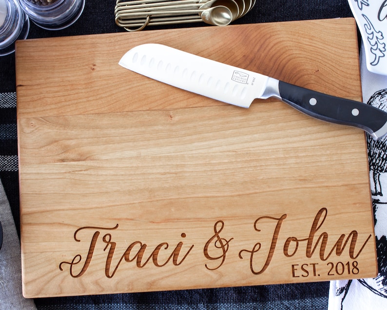 Personalized Cutting Board Wedding Gift for Mom Engraved Cutting Board Custom Cutting Board Housewarming Gift New Home Anniversary Birthday