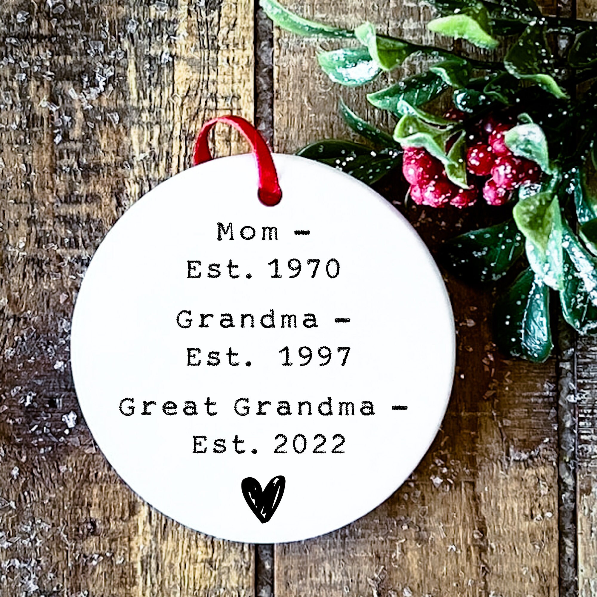 Only the Best Grandmas Get Promoted to Great Grandmas Ornament - Etsy