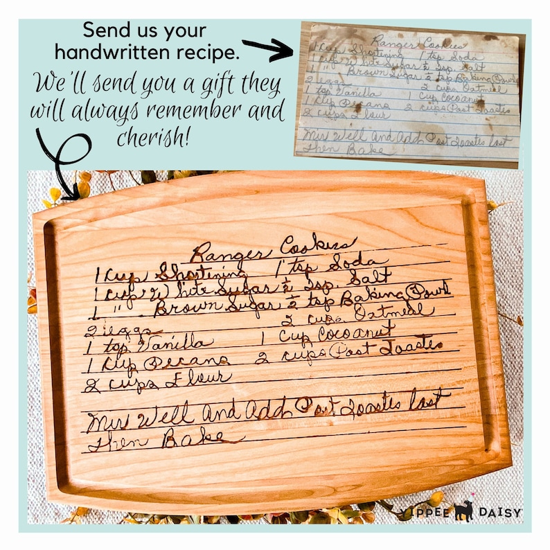 Family Recipe Engraved Cutting Board Christmas Gift for Mom Etsy