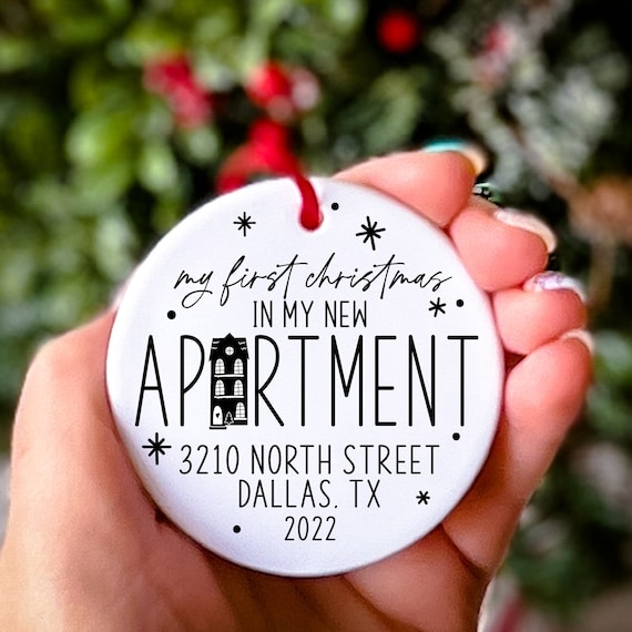 My First Apartment Ornament New Home Keepsake New House Ornament First Apartment Ornament Personalized New Address Gift for Her