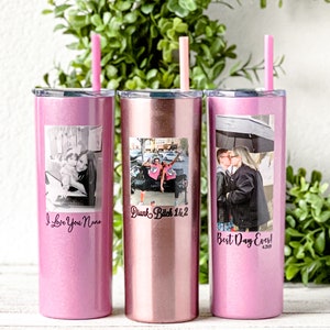 Mothers Day Gift for Mom First Mothers Day Gifts Custom Picture Tumbler Photo Tumbler with Straw Gift Box Long Distance Mom from Daughter image 8