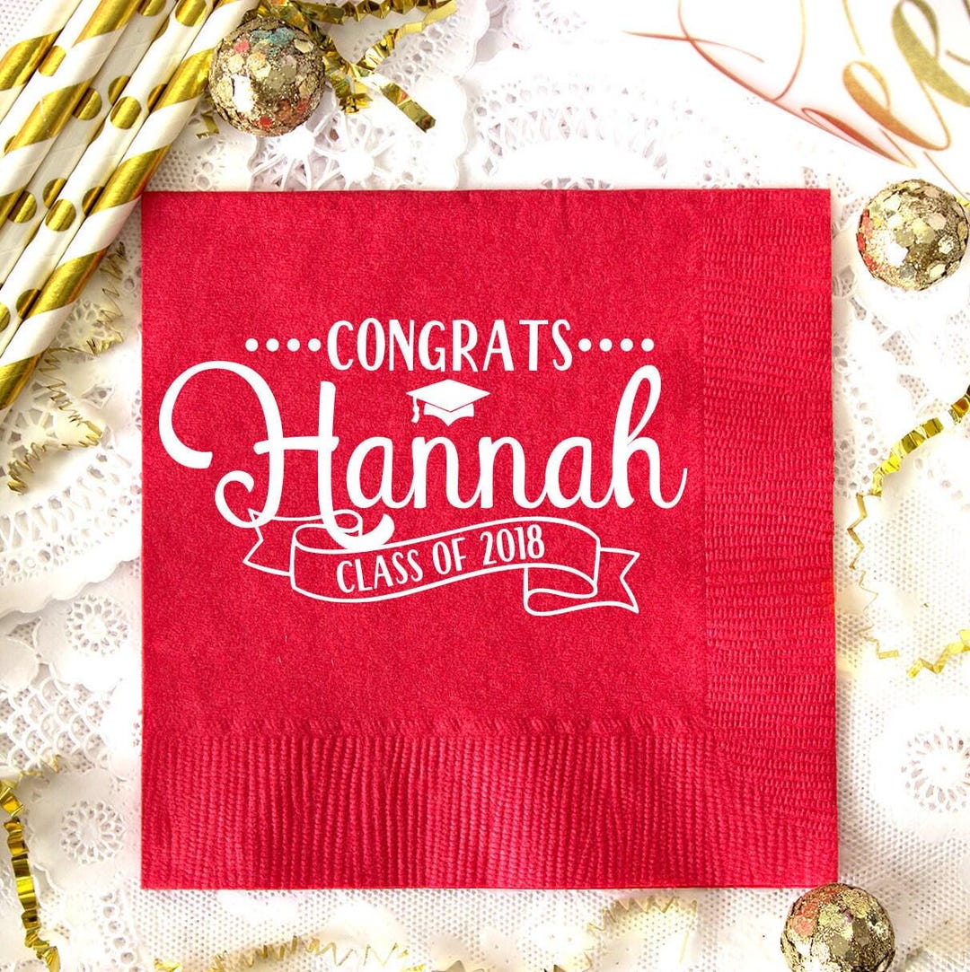 Graduation Party Napkins, Class of 2025 Decorations, High School Grad ...