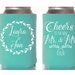 Wedding Can Cooler, Rustic Wedding Favor, Beer Can Cooler, Personalized Can Cooler, Custom Can Hugger, Wedding Favor, Insulator, Summer 