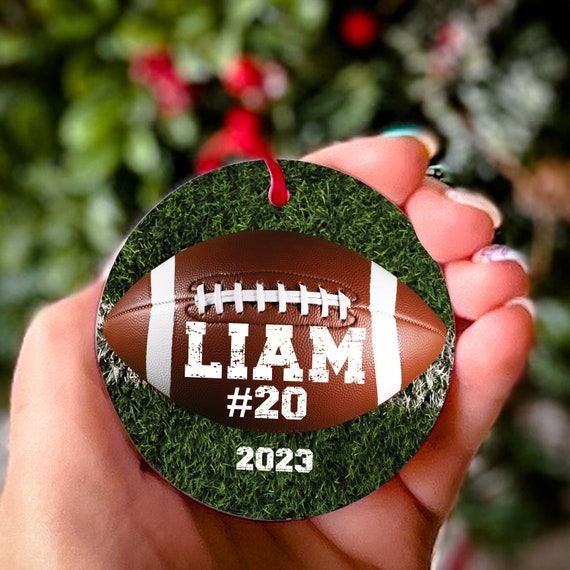 Football Christmas Ornament Football Gifts Personalized Ornament Football Gift Ideas Football Coach Gift Custom Football Keepsake for Him