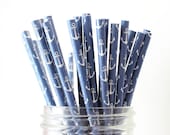 Anchor Straws, Nautical Decor, Boat Party, Nautical Wedding Decor, Anchor Shower, Anchor Themed Party, Sailor Party, Bridal, Baby Shower