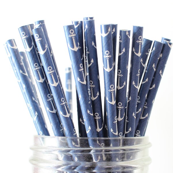 Anchor Straws, Nautical Decor, Boat Party, Nautical Wedding Decor, Anchor Shower, Anchor Themed Party, Sailor Party, Bridal, Baby Shower