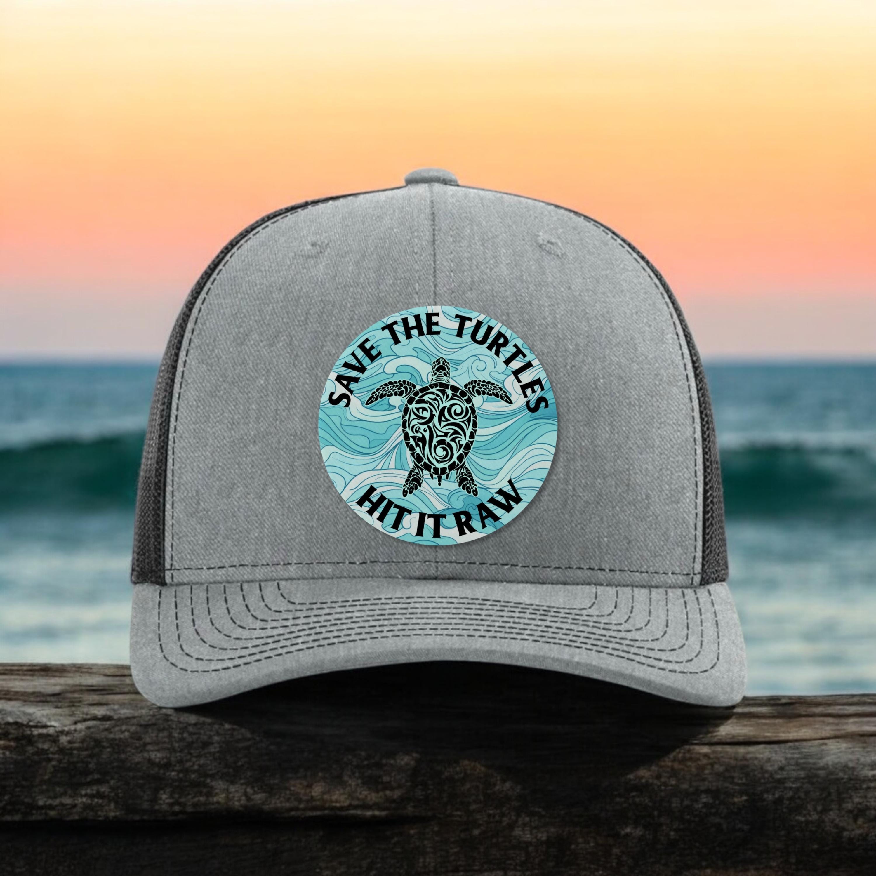 Save the Turtles Hit It Raw Hat - Plastic Straws Environment 