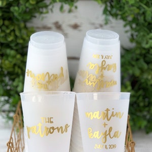 Personalized Wedding Cups, Wedding Shatterproof Cups, Wedding Party ...