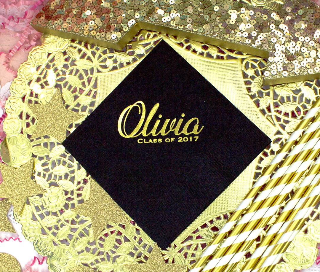 Beverage Napkins, Graduation Napkins, Class of 2019, Graduation Party