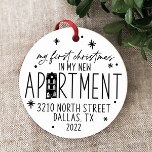 My First Apartment Ornament New Home Keepsake New House Ornament First Apartment Ornament Personalized New Address Gift for Her bild 10