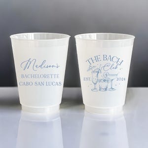 Custom Bachelorette Party Frosted Cups, Personalized Bachelorette Cups, Bachelorette Party Favors, Custom Bach Party Cups, Bride Tribe Cups image 5