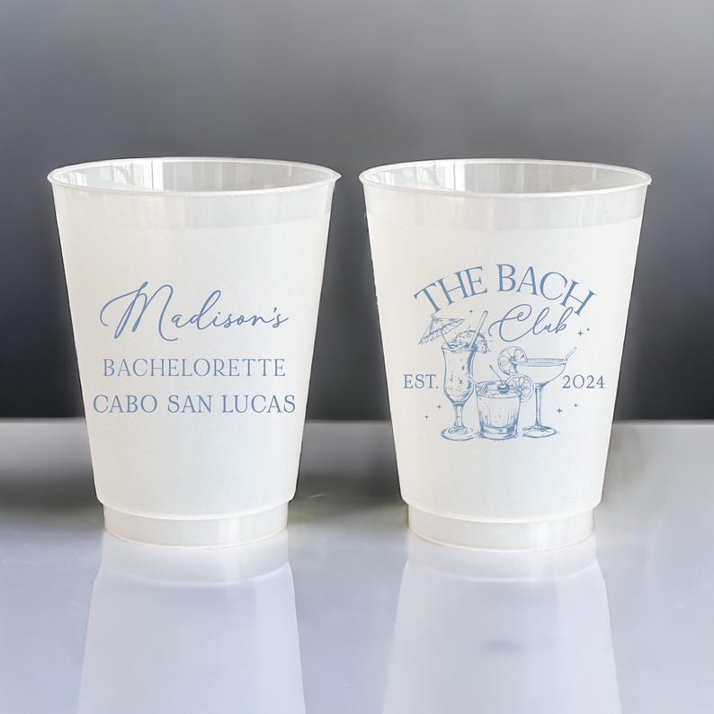 Custom Bachelorette Party Frosted Cups, Personalized Bachelorette Cups, Bachelorette Party Favors, Custom Bach Party Cups, Bride Tribe Cups image 5