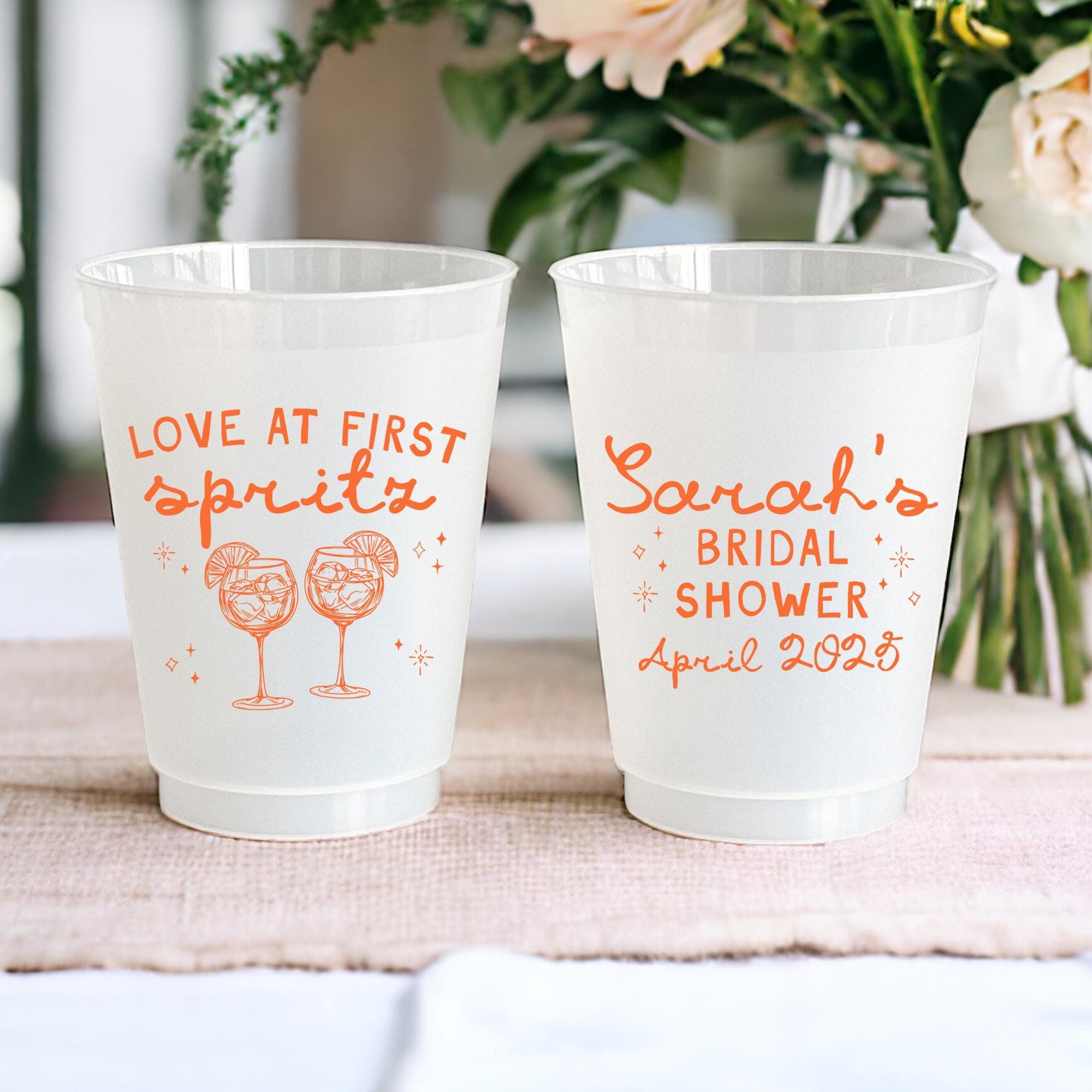 Floral Disposable Plastic Cups - Etsy