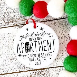 My First Apartment Ornament New Home Keepsake New House Ornament First Apartment Ornament Personalized New Address Gift for Her bild 9