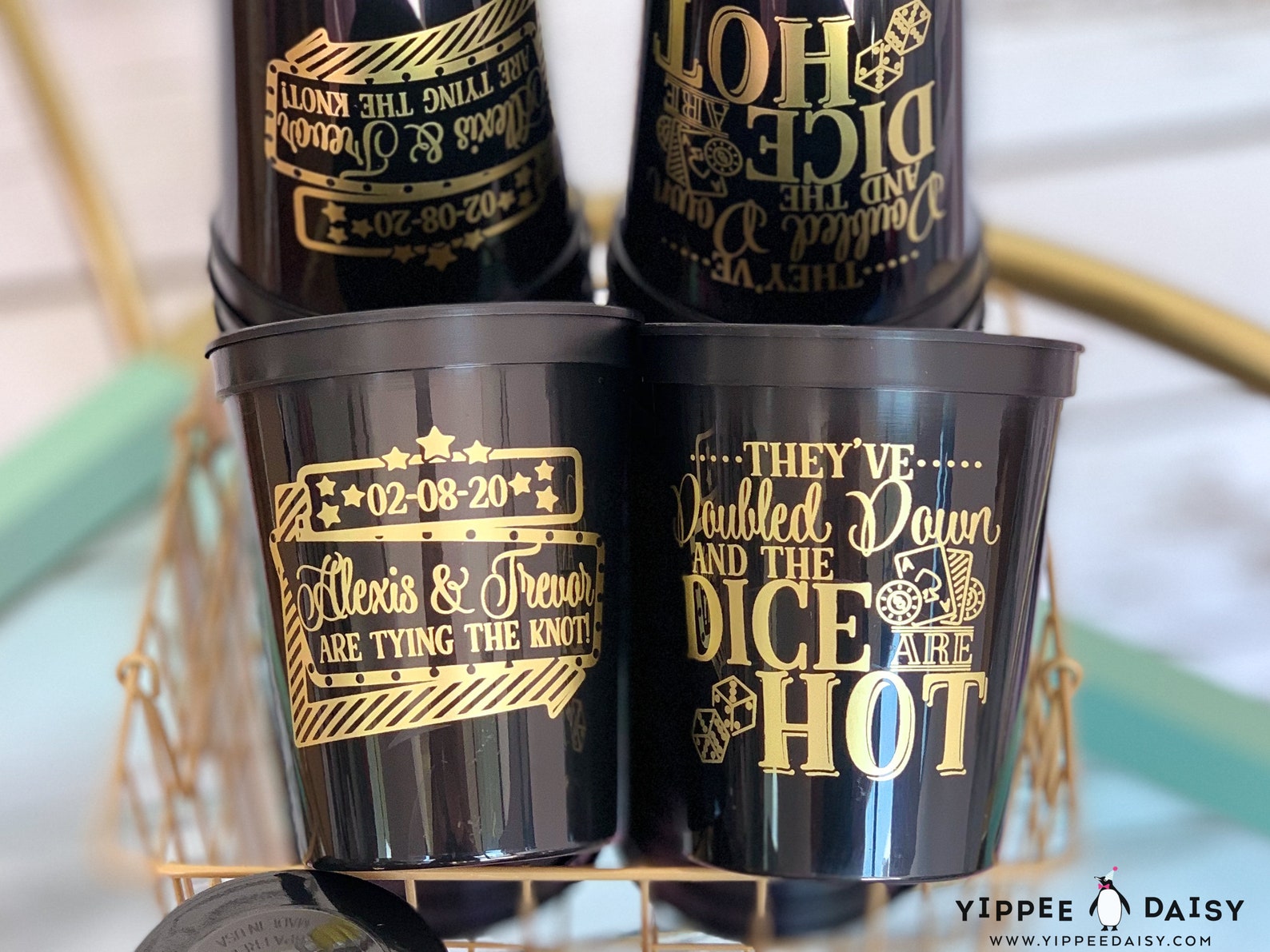 Personalized Cups Custom Party Cups Las Vegas Casino Etsy