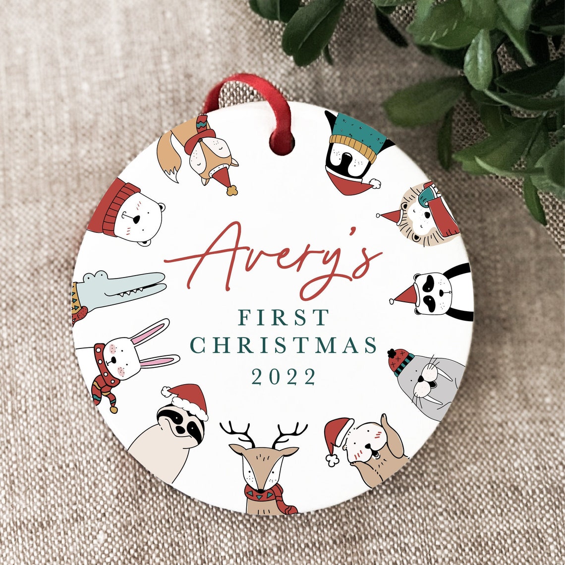 Personalized Family Ornaments, Animal 1st Christmas Ornament
