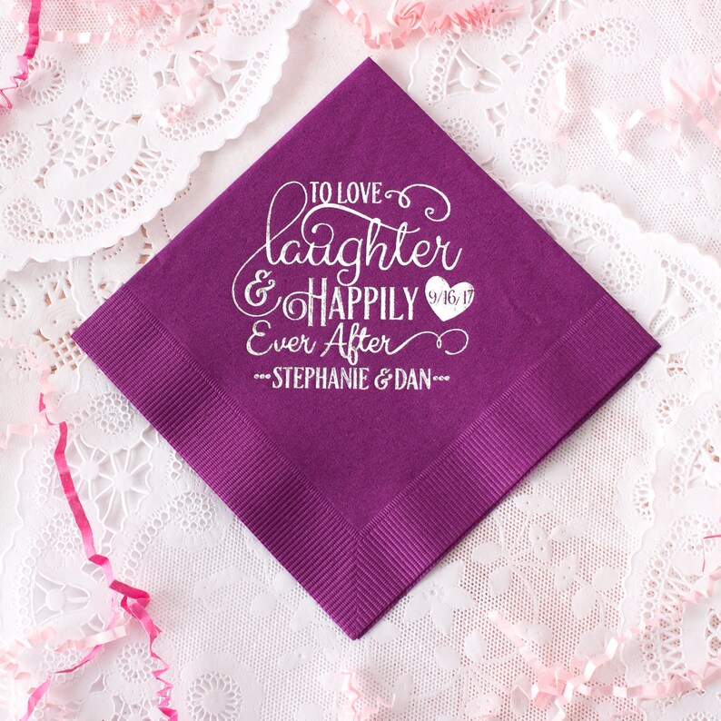 Custom Personalized Napkins for Weddings Bridal Shower Baby Etsy
