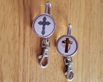 Key Finder Cross Crusifix Keychain Holder Keys Hanger Holder Custom Customized Personalized Gifts Ladies Women Gift Charm Bling Religious