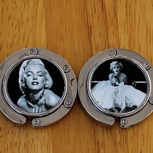 Crochet de sac à main Marilyn Monroe 4 styles de porte-sac à main pour suspendre le sac sur une table, bureau de bar, cadeau pour femme