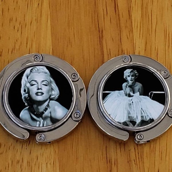 Purse Hook Marilyn Monroe 4 Styles Handbag Holder Hangs Bag on Table Bar Desk Ladies Gift Women Gifts also Holiday Stocking Hanger Folding