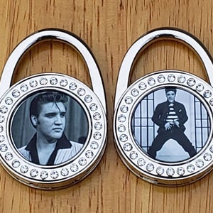 Elvis Presley Hangs Outside Bag Purse Hook 4 Styles Folding Handbag Hanger Holder Custom Customized Gifts Table Bar Desk Ladies Women Hooks