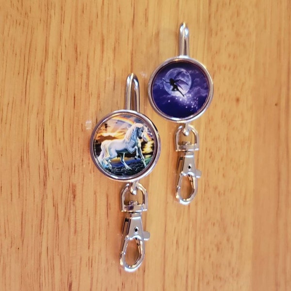 Key Finder Unicorn Fairy Keychain Hanger Holder Hook Find Keys Quickly Purple Gifts Women Ladies Gift Charm Ring Bling Purse Handbag Custom