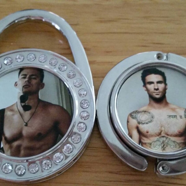 Purse Hook Channing Tatum Hangs Outside Bag 4 Styles Adam Levine Shirtless Handbag Hanger Holder Hunky Bachelorette Party Beefcake Gifts Bar