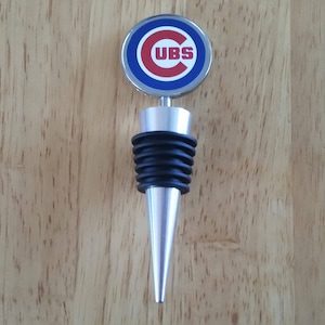 Wine Stopper Cubs Chicago Silver Chrome Topper Washable Liquor Bottle Booze Cork Fan Gifts Bar Bottles Barware Housewarming Fathers Day