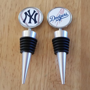 Wine Stopper New York Yankees Los Angeles Dodgers Bottle Topper Liquor Bar Booze Cork Gifts Bottles Gift Chrome Seal Customized Custom Gift