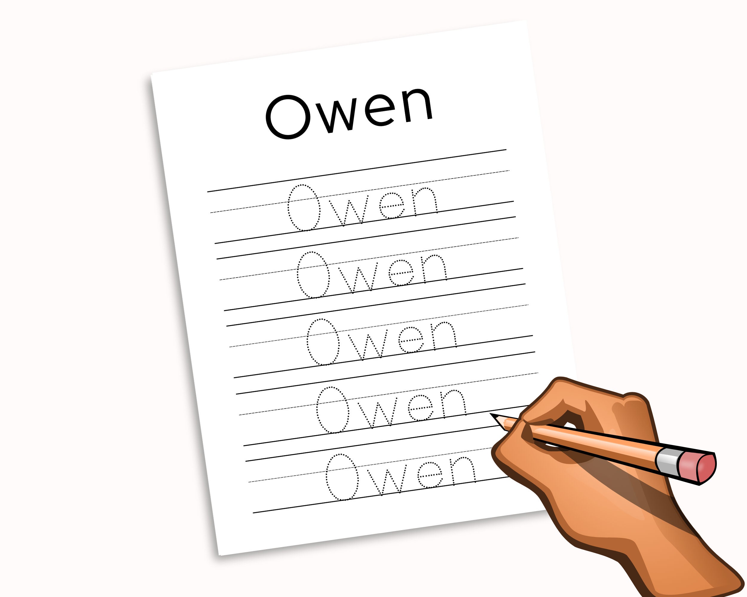 Custom Name Handwriting Practice Sheets Personalized Name Handwriting ...