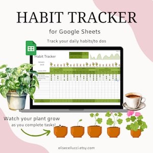 Planilha de Rastreamento de Hábitos Digitais - Metas Diárias, Semanais e Mensais - Modelo de Planilhas Google - Planejador de Gerenciamento de Tempo - Rastreador de Metas