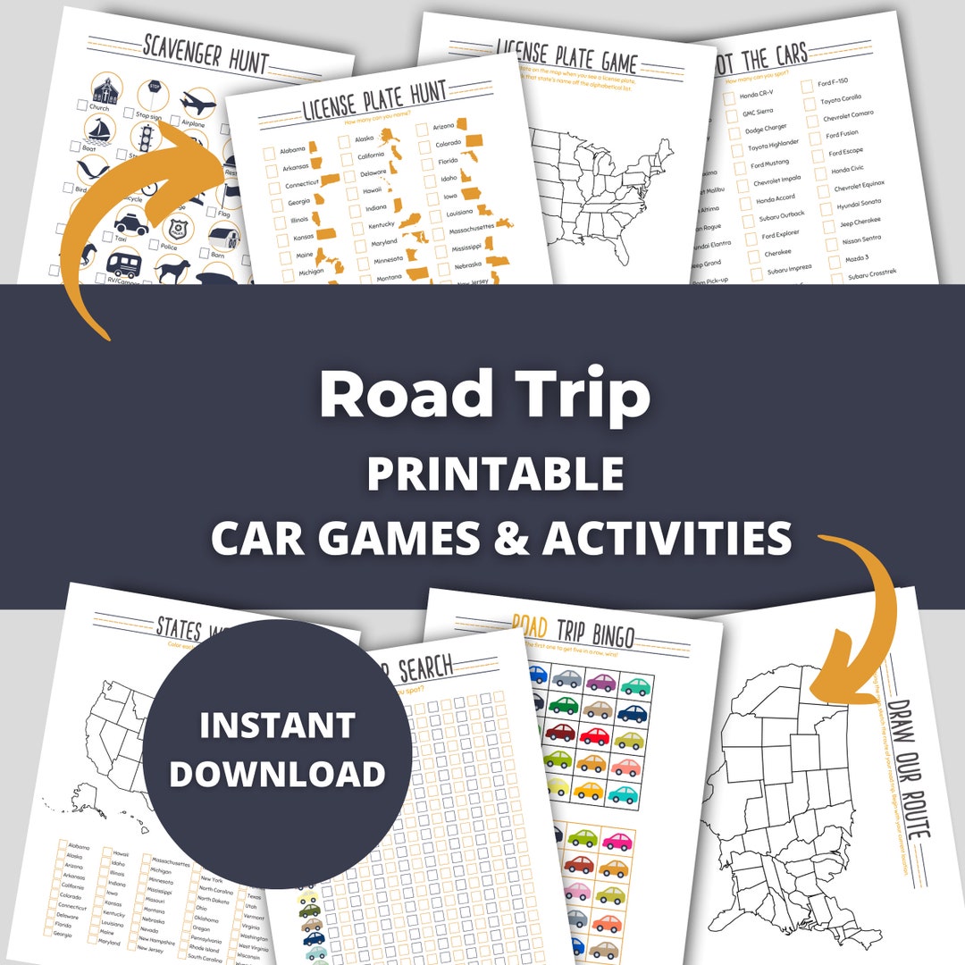 Kids Road Trip Games Printable Family Road Trip Activities Family