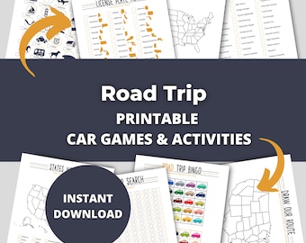 Road Trip Games Printable – Kids' Scavenger Hunt & Car Activities (PDF)