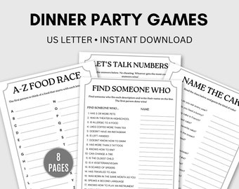 Juegos imprimibles para cenas, preguntas para romper el hielo para adultos (PDF)