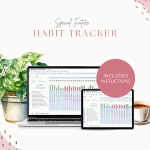 Habit Tracker Spreadsheet for Google Sheets, Daily Habit Planner, Weekly Habits, Goal Planner Dashboard, Digital Daily To Do List Template