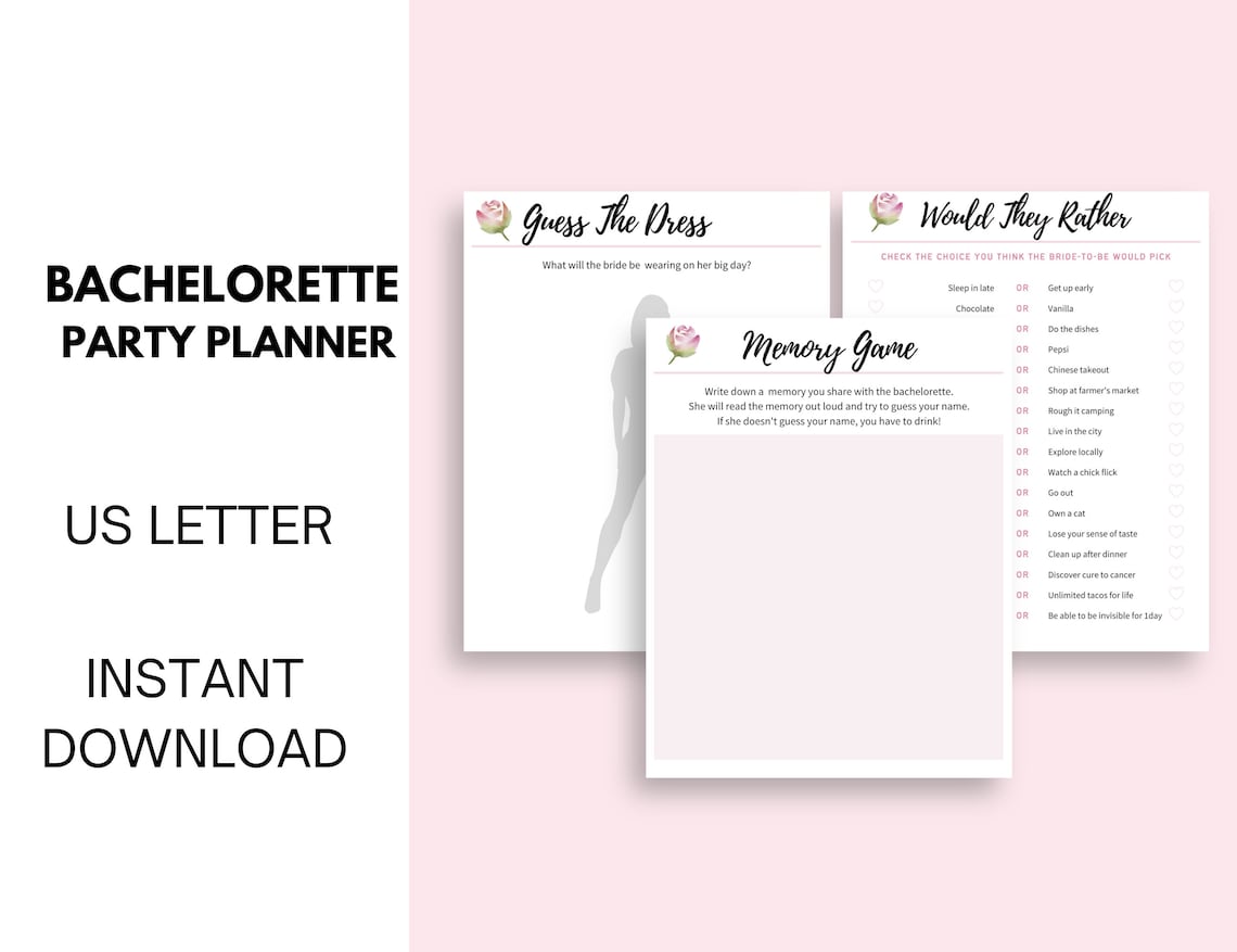 Bachelorette Party Planner, Bachelorette Planning PDF, Bachelorette ...