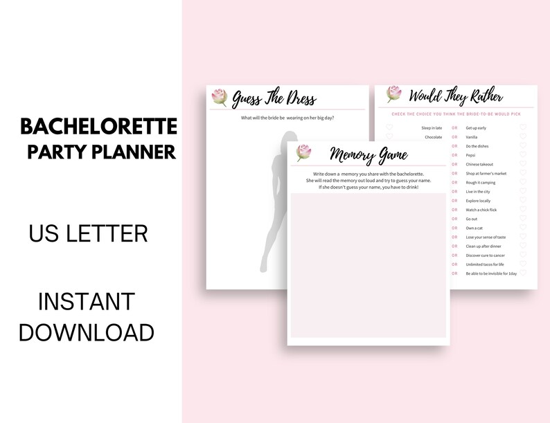 Bachelorette Party Planner, Bachelorette Planning PDF, Bachelorette ...