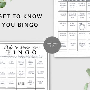Get to Know You Bingo Game Printable Instant Download, Human Bingo Game ...