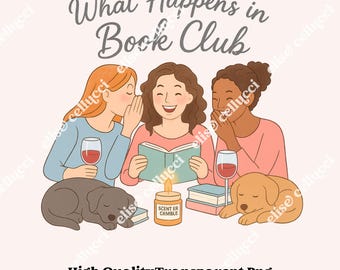 Funny Book Club PNG: Trendy BookTok Reader Design (Digital Download)