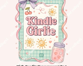 Kindle Girlie Clipart | Bow, Daisies, Sun, Hearts PNG (Digital Download)