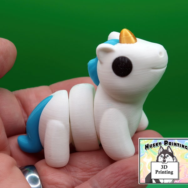 Baby UNICORN Toy - Articulated & Fidget Toy or Keychain - OVER 30 Colors